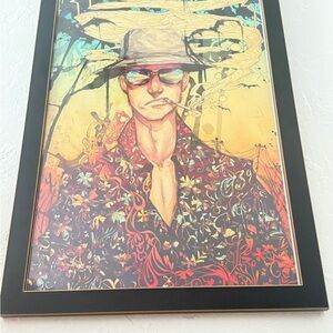 Hunter S. Thompson “Fear And Loathing” Inspired Art by Monique Munoz with Frame